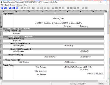 Business Report Layout